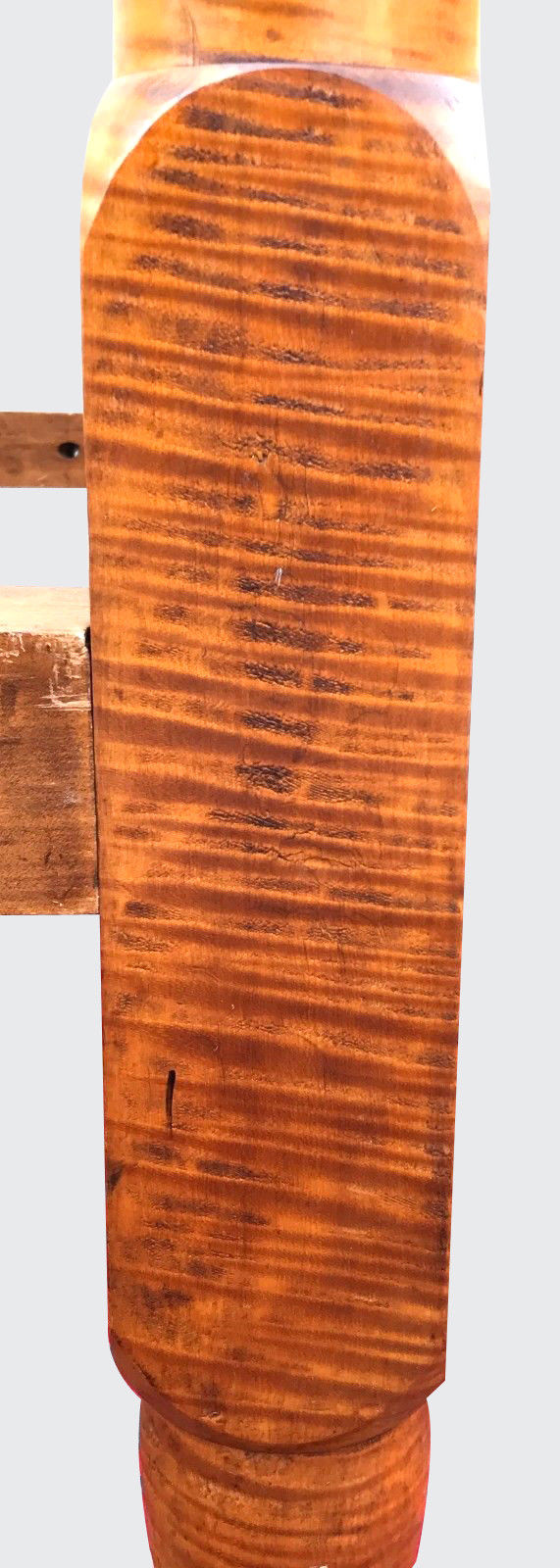 EXCEPTIONALLY FINE SOLID TIGER MAPLE FEDERAL CANNONBALL BED-BOLDEST & BEST GRAIN