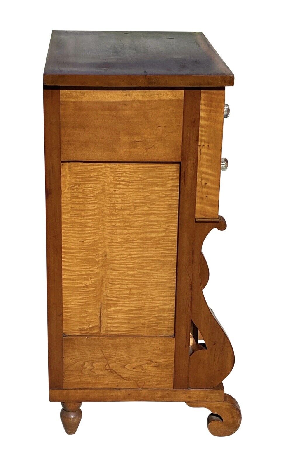 Antique Pennsylvania Empire Cherry & Tiger Maple Diminutive Chest / Dresser