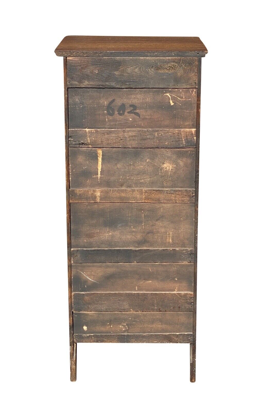 19th C Antique Victorian Tiger Oak 5 Drawer Lingerie Chest / Dresser