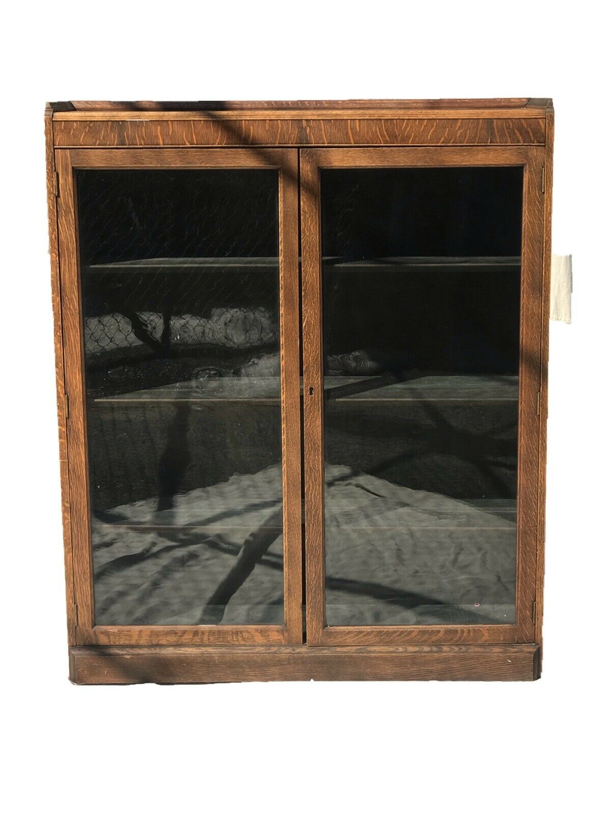 20TH C ANTIQUE ARTS & CRAFTS STYLE OAK BOOKCASE BY PAINE FURNITURE CO. BOSTON MA