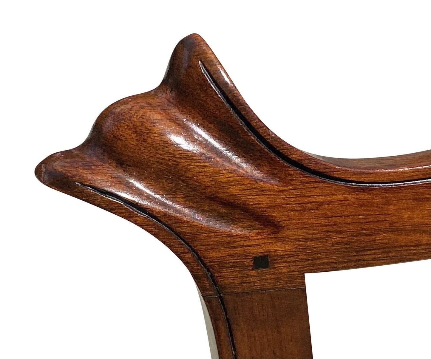 20th C Vintage Pair of Mahogany Henkel Harris Shell Carved Armchairs