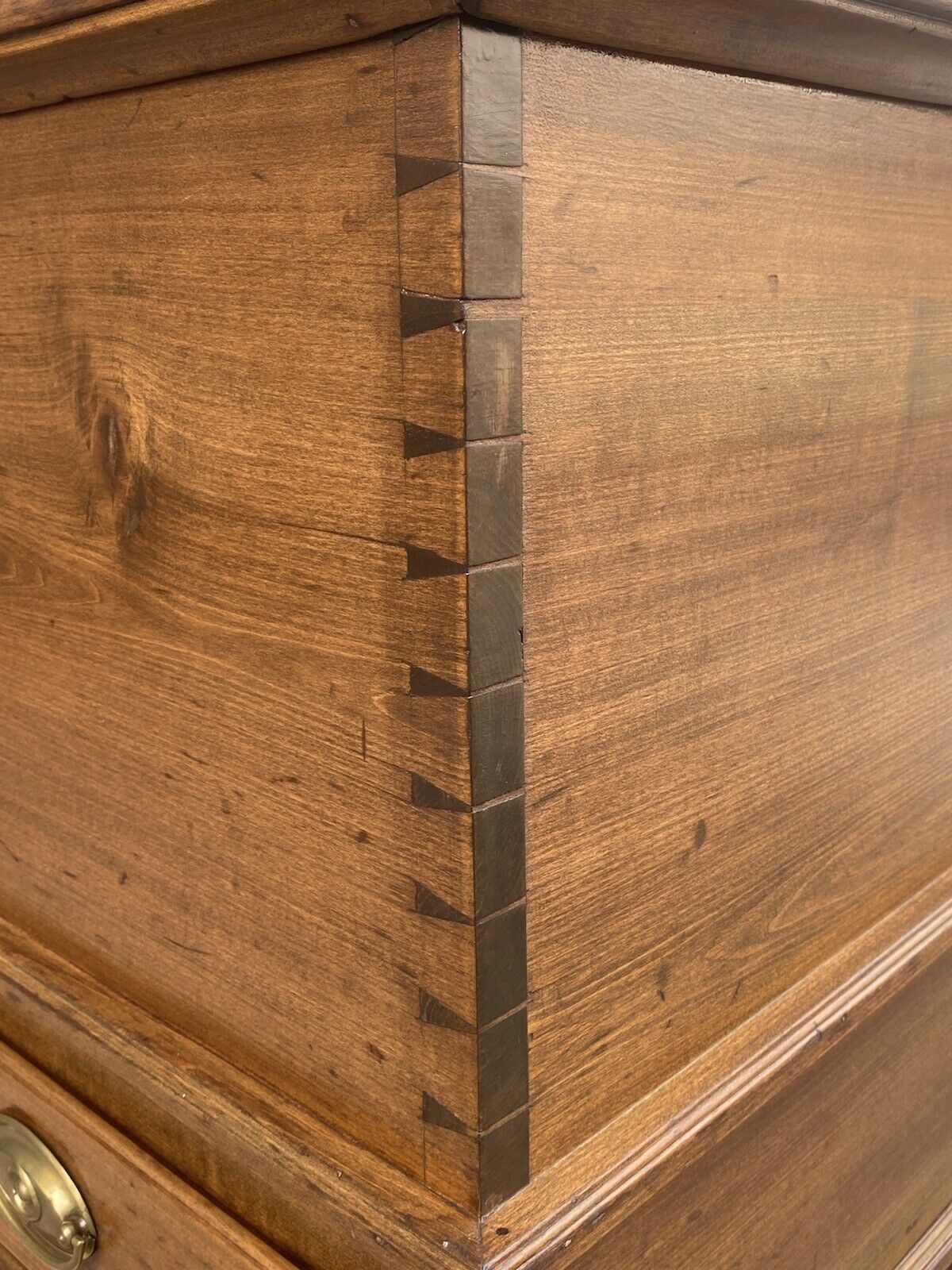 20th C Queen Anne Antique Style Pennsylvania Softwood Blanket Chest with Drawers