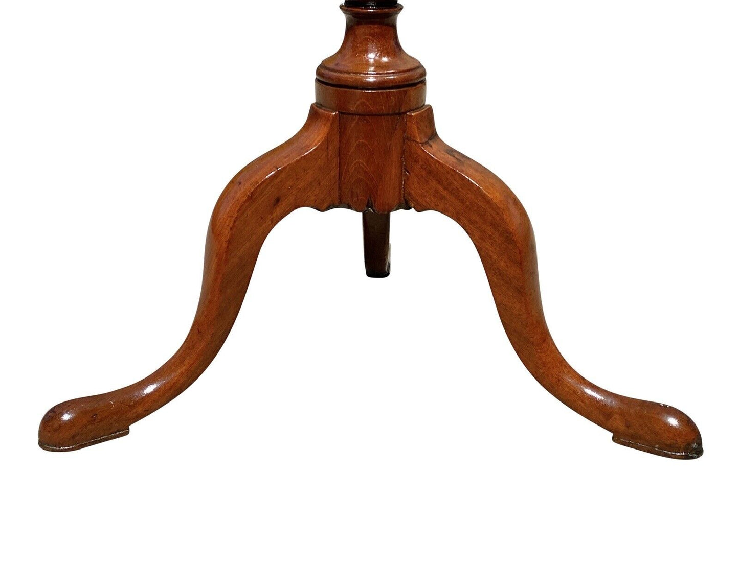 18th C Antique Queen Anne Mahogany Dish Top Kettle Stand - Tilt Top Tea Table