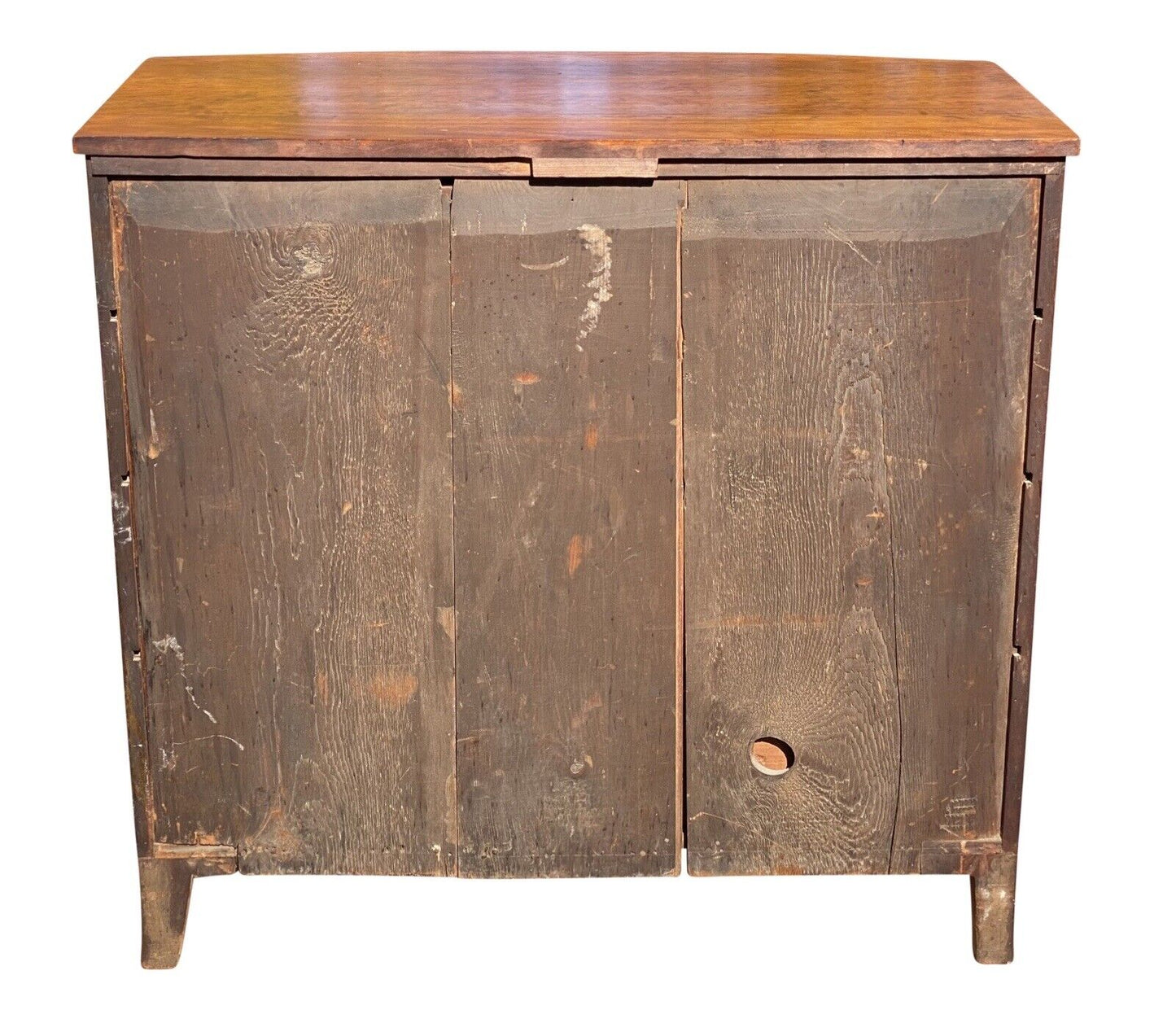 18th C Antique Massachusetts Mahogany Bow Front Dresser / Chest of Drawers