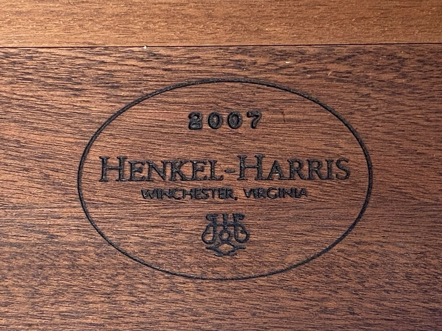 20th C Henkel Harris Federal Antique Style Mahogany Console Table