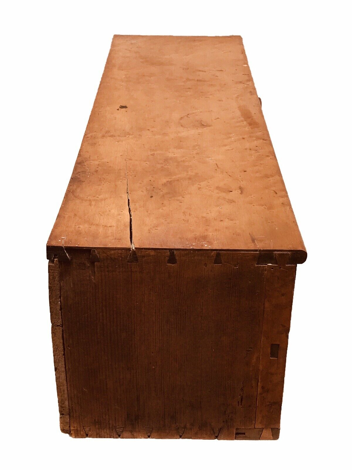 19TH C ANTIQUE SHAKER BIRDS EYE MAPLE 5 DRAWER PRIMITIVE SPICE BOX