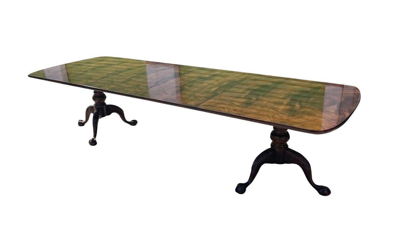 Chippendale Style Mahogany Ball & Claw Carved Dining Table by Henredon - 10 Feet