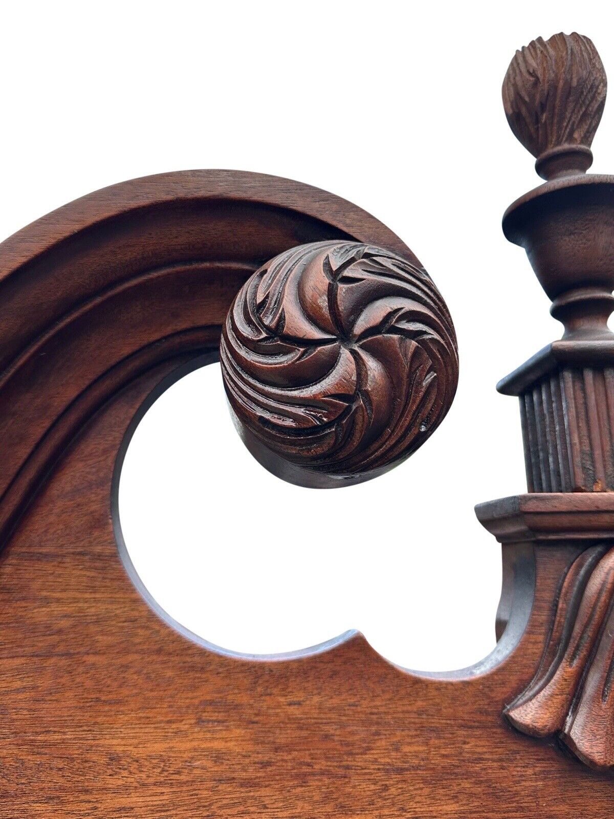 Antique Chippendale Style Mahogany Shell Carved Highboy on Ball & Claw Feet