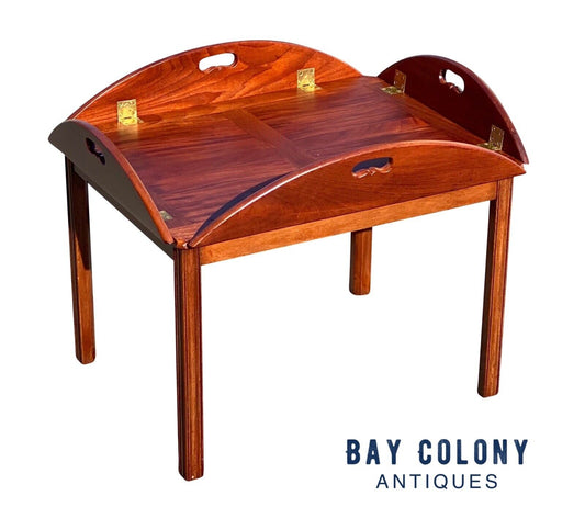 20th C Vintage Mahogany Chippendale Style Butlers Table / Coffee Table
