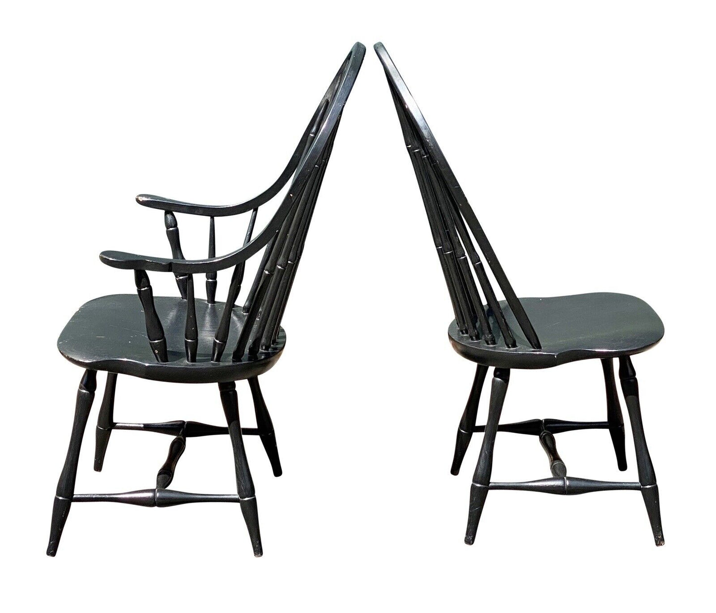 20th C Antique Style Bent Brothers Set of 5 Hoop Back Windsor Dining Chairs