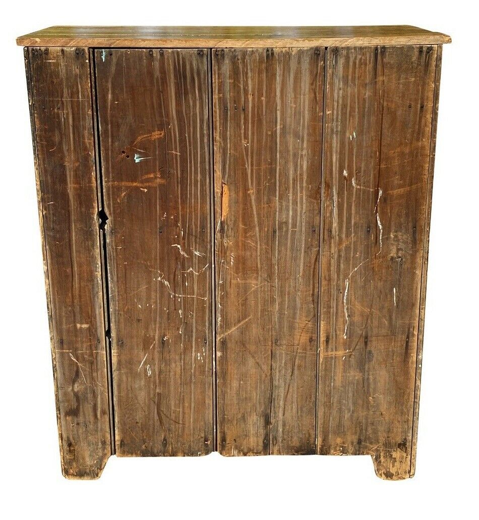 19th C Antique Country Primitive Walnut Pie Safe / Kitchen Cabinet