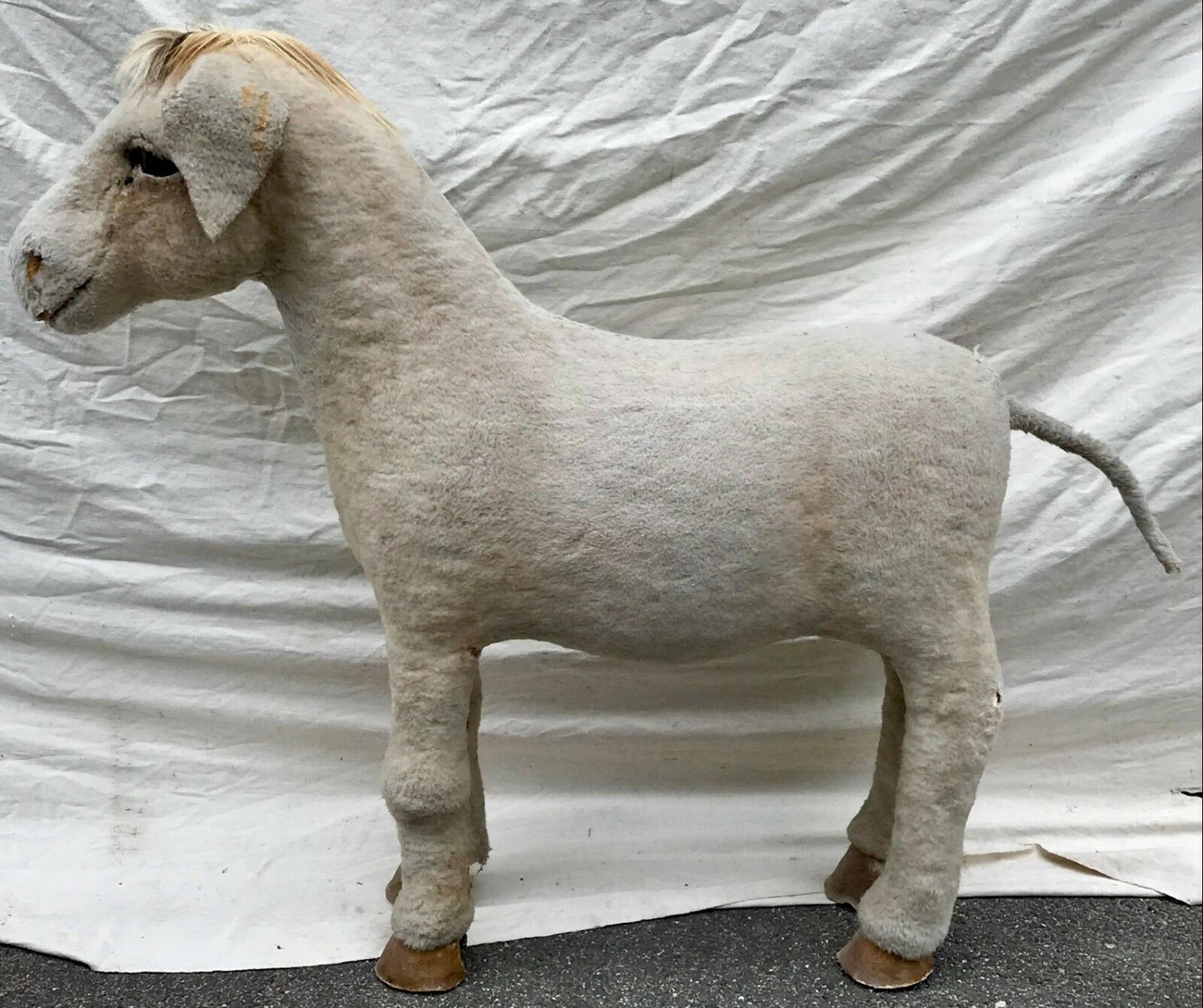 EARLY 20TH C BARNUM & BAILEY LIFE SIZE DONKEY CIRCUS ODDITY