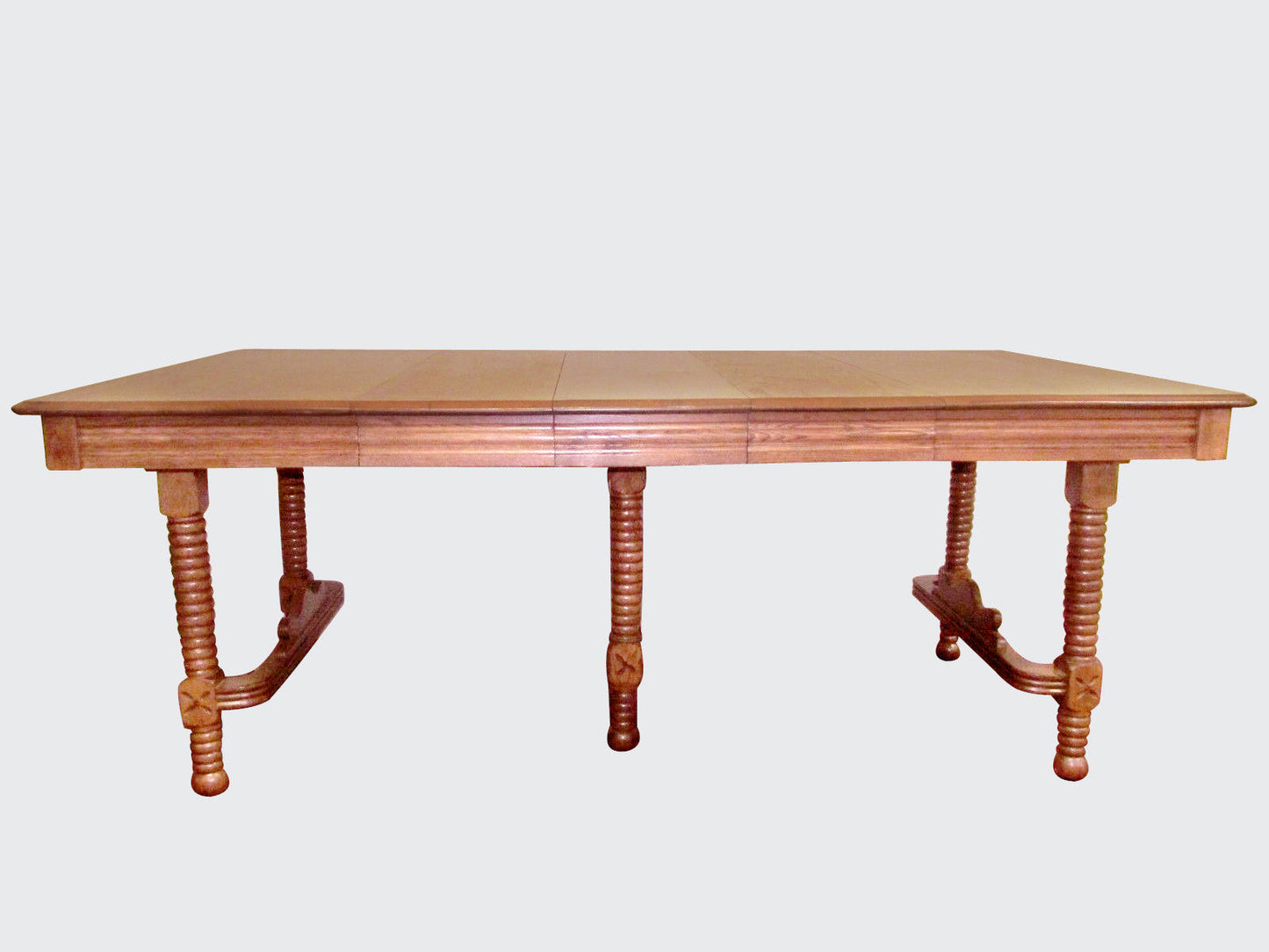 19TH CENTURY EASTLAKE VICTORIAN OAK DINING ROOM TABLE & LEAVES EXPERTLY RESTORED