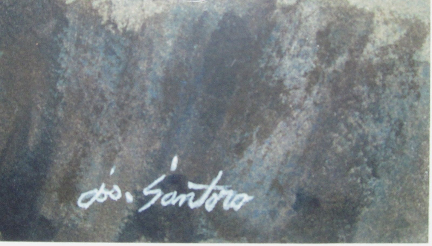 ANTIQUE SEASCAPE WATER COLOR BY JOHN SANTORO-EXCELLENT QUALITY WORK
