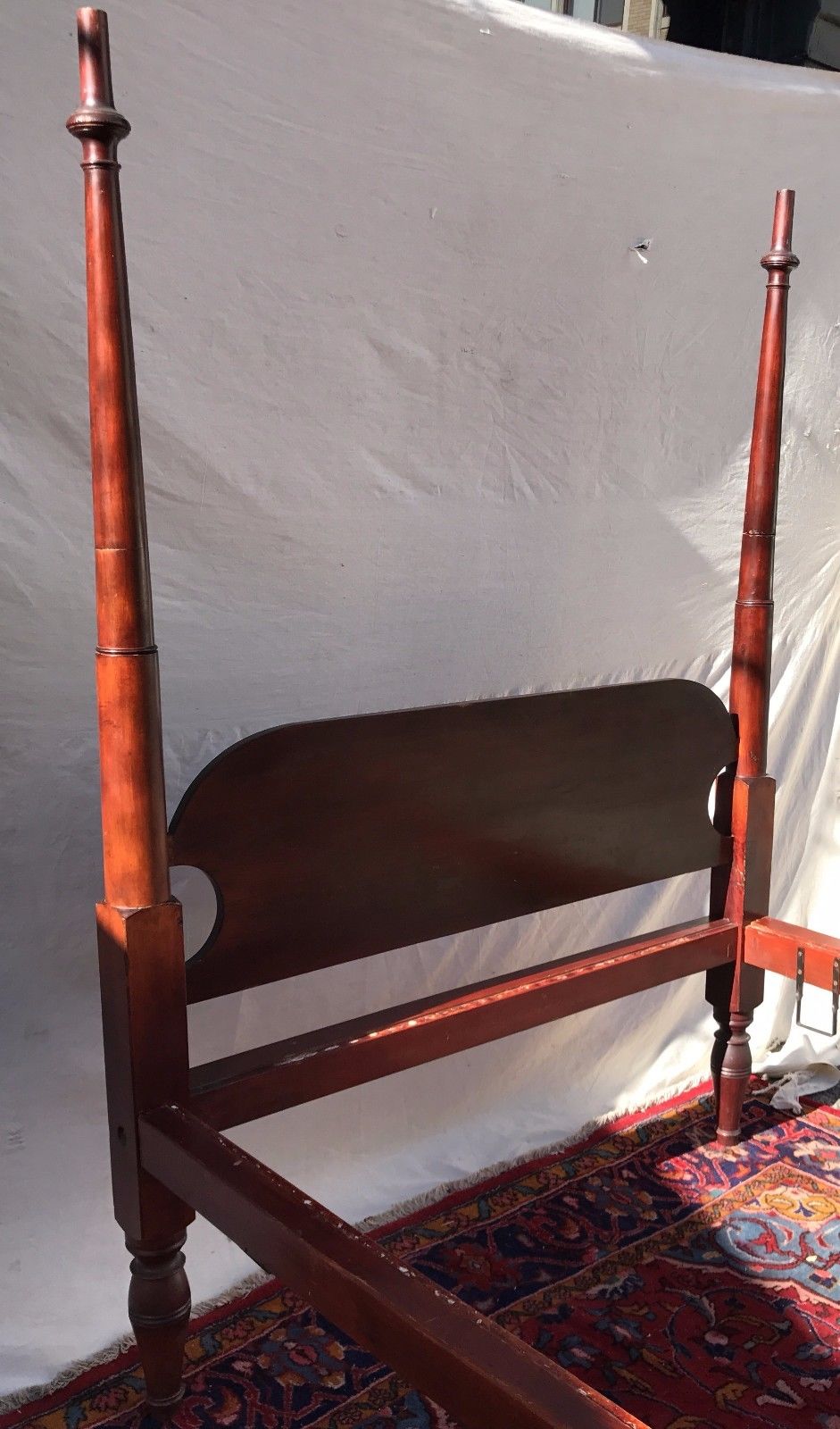 18TH CENTURY SALEM MASSACHUSETTS FOUR TALL POSTER TESTER BED
