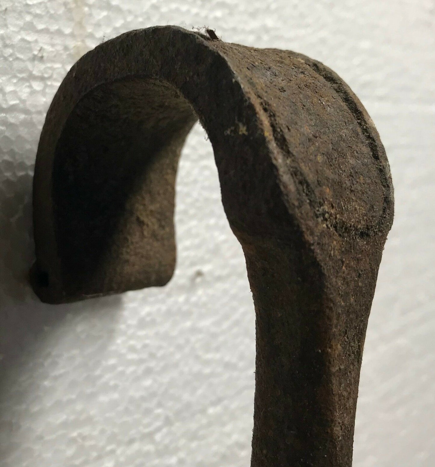 EARLY 19TH C CAST IRON & WROUGHT IRON ADJUSTABLE TRAMMEL