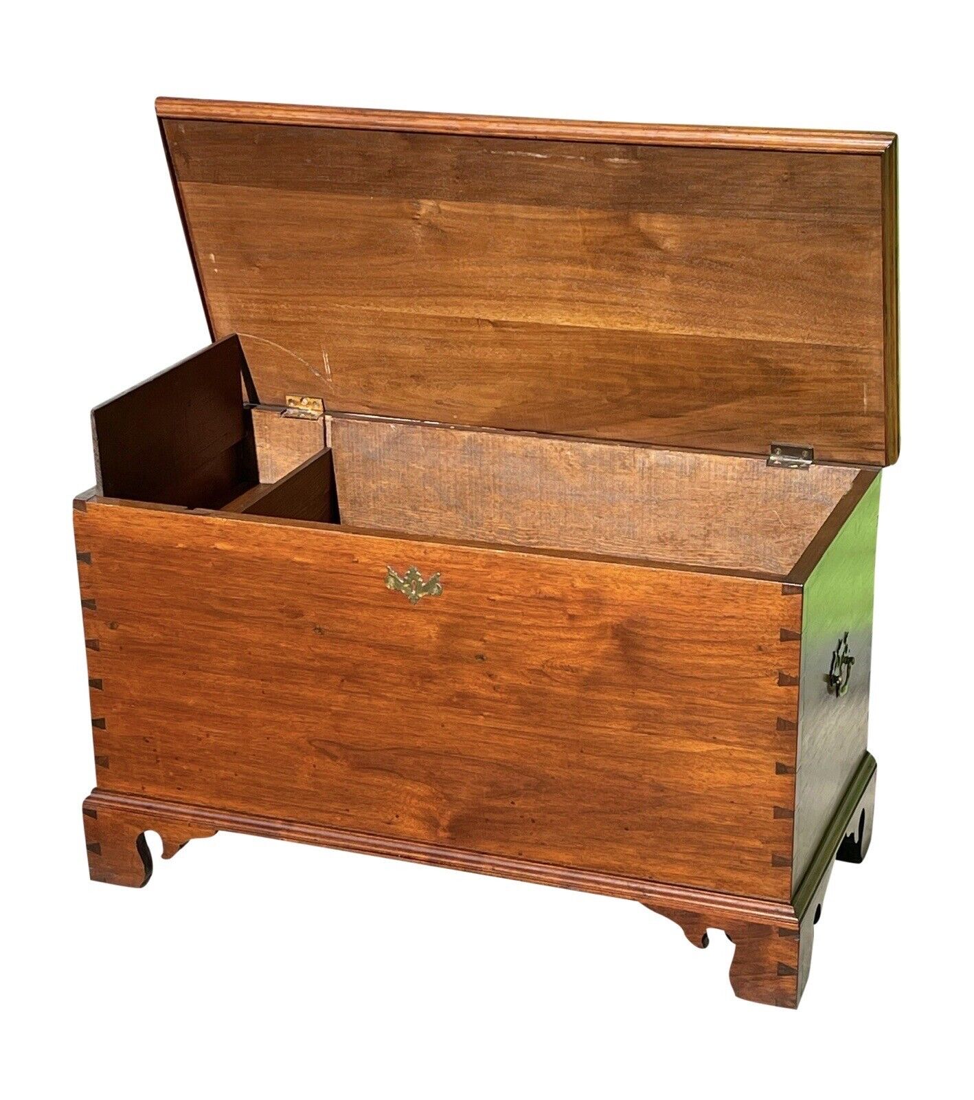Pair of Queen Anne Style Pennsylvania Walnut Blanket Chests With Secret Interior