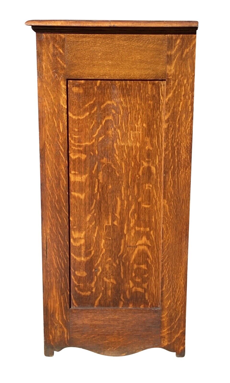 19th C Antique Victorian Tiger Oak 10 Drawer Map File Cabinet / Flat File