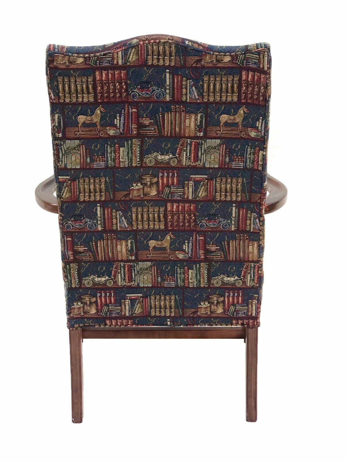 20TH C CHIPPENDALE ANTIQUE STYLE LIBRARY ARM CHAIR / LOLLING CHAIR