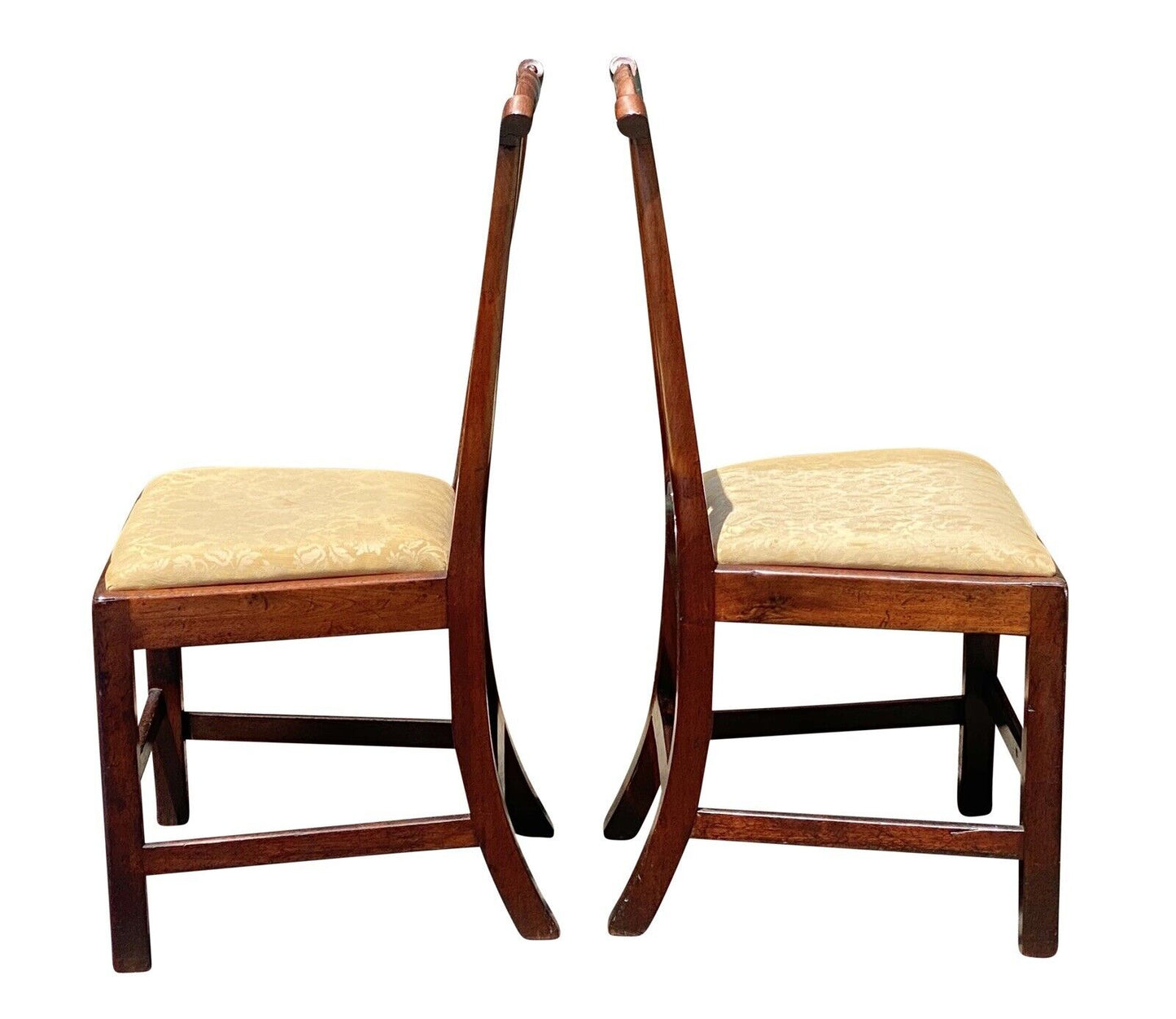 18th C Antique Pair of Chippendale Mahogany Side Chairs