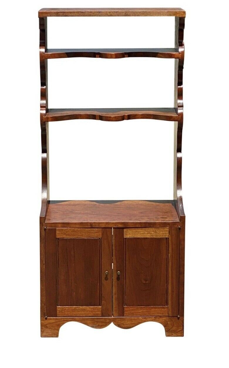 20TH C QUEEN ANNE ANTIQUE STYLE CHERRY CABINET / CUPBOARD
