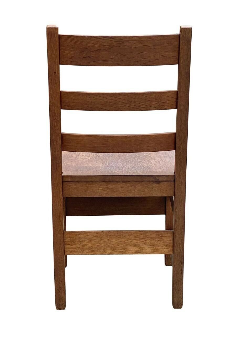 20TH C ANTIQUE L & JG STICKLEY TIGER OAK SIDE CHAIR #950