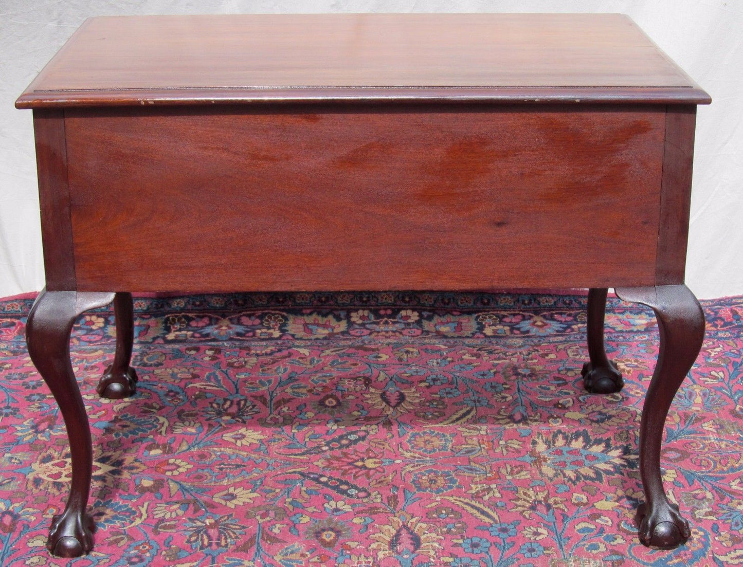 19TH CENTURY BALL & CLAW CHIPPENDALE STYLED MAHOGANY DESK WITH SHELL CARVINGS