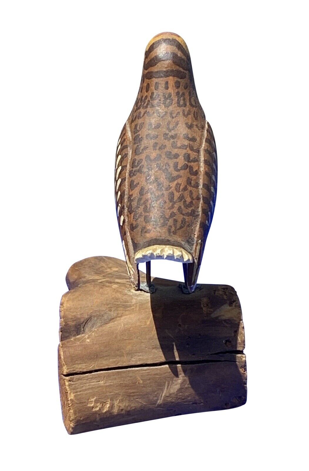 Vintage Carved & Painted Miniature Woodcock Decoy - Bar Harbor Maine Shorebird