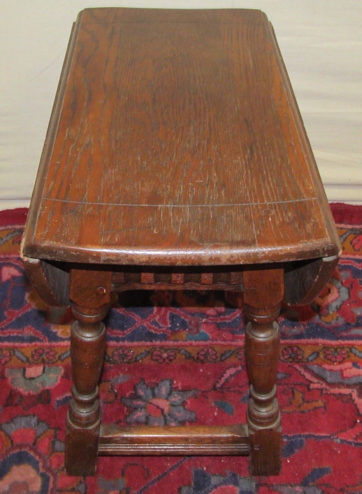 ANTIQUE KITTINGER WILLIAM & MARY STYLE OAK BUTTERFLY TABLE