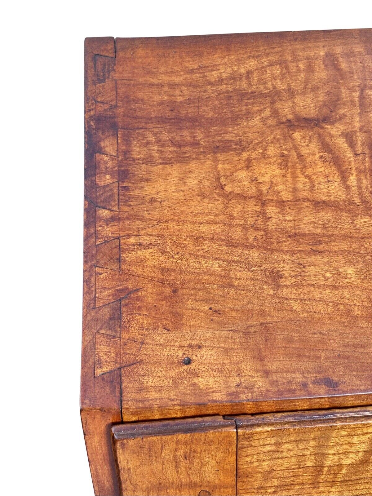 18th C Antique New England Chippendale Apple Wood Slant Lid Secretary Desk