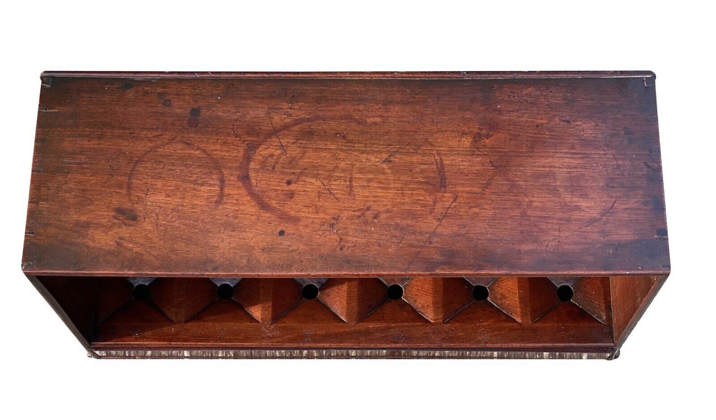 19th C Antique Victorian Mahogany Ballot Box ~ Freemason / Oddfellows