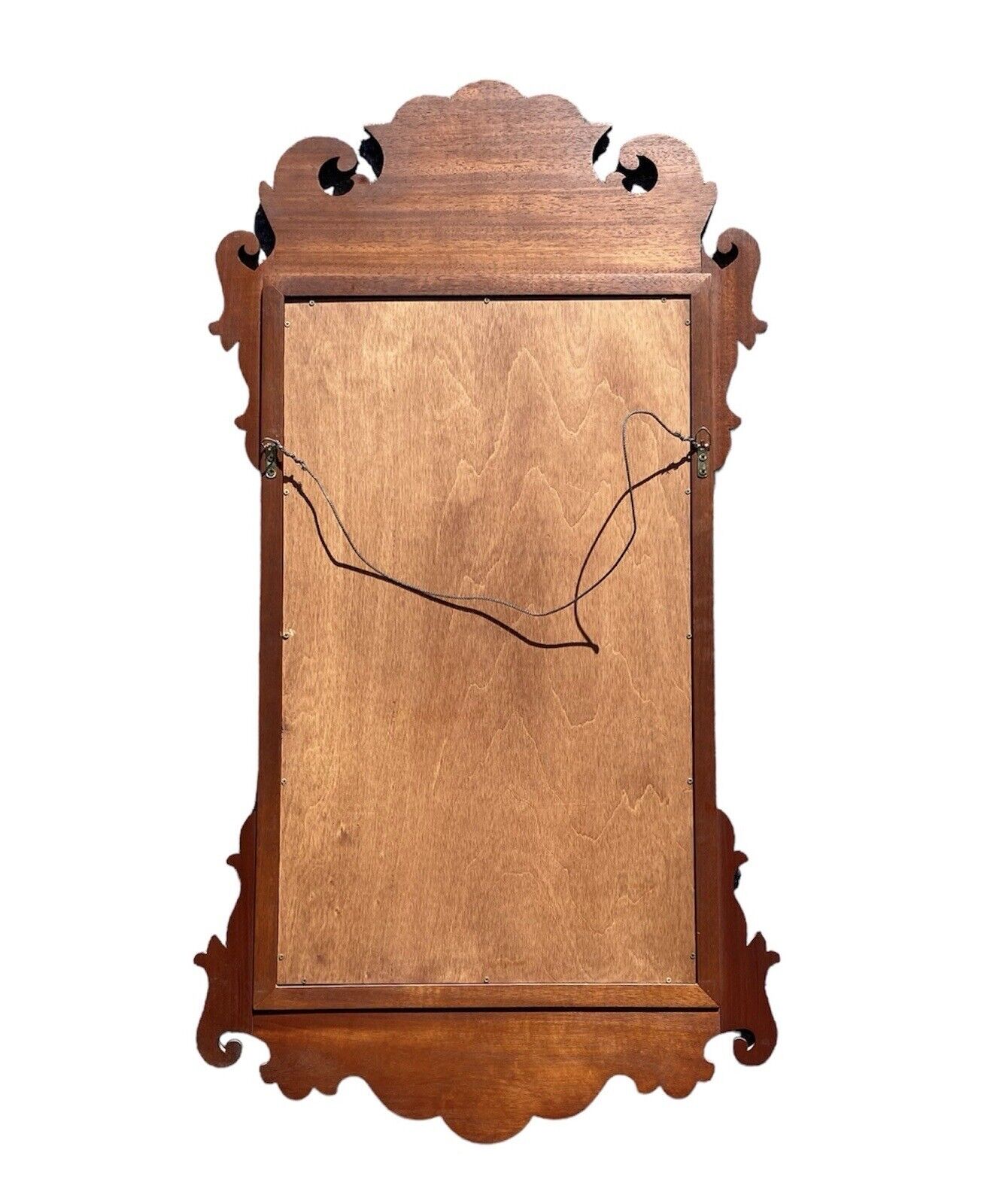 Vintage Mahogany Mirror with Double Beveled Glass - Chippendale Style