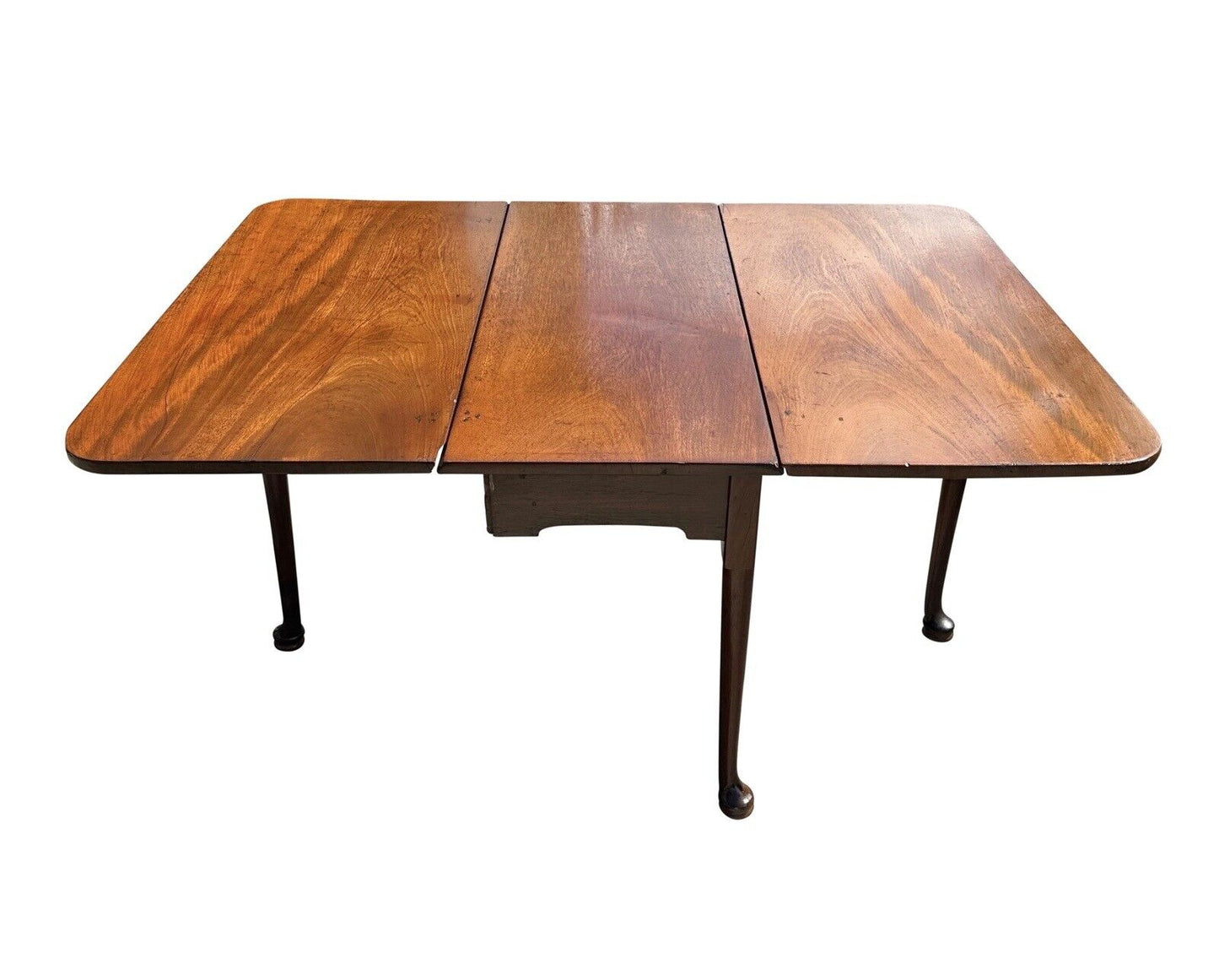 18th Century Queen Anne Boston Mahogany Dropleaf Dining Table Circa 1760 - 1780