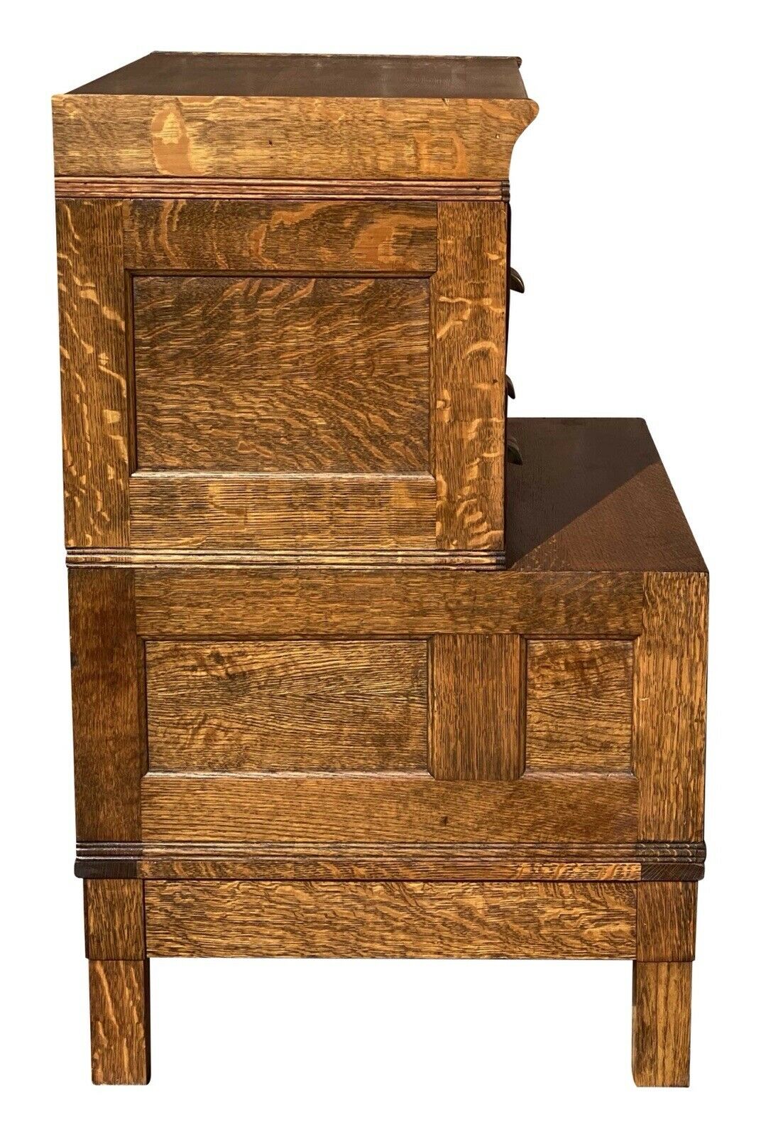 20TH C ANTIQUE ARTS & CRAFTS TIGER OAK FILE CABINET ~ OFFICE SPECIALTY MFG CO
