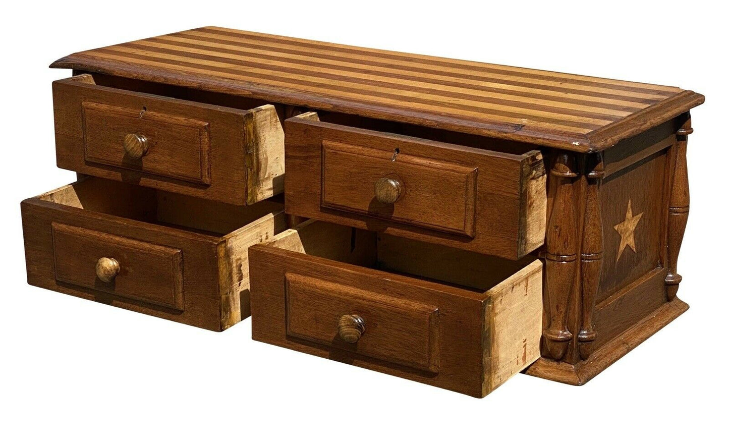 19TH C ANTIQUE FEDERAL PERIOD SOUTHERN WALNUT FOLK ART SPICE BOX / CABINET