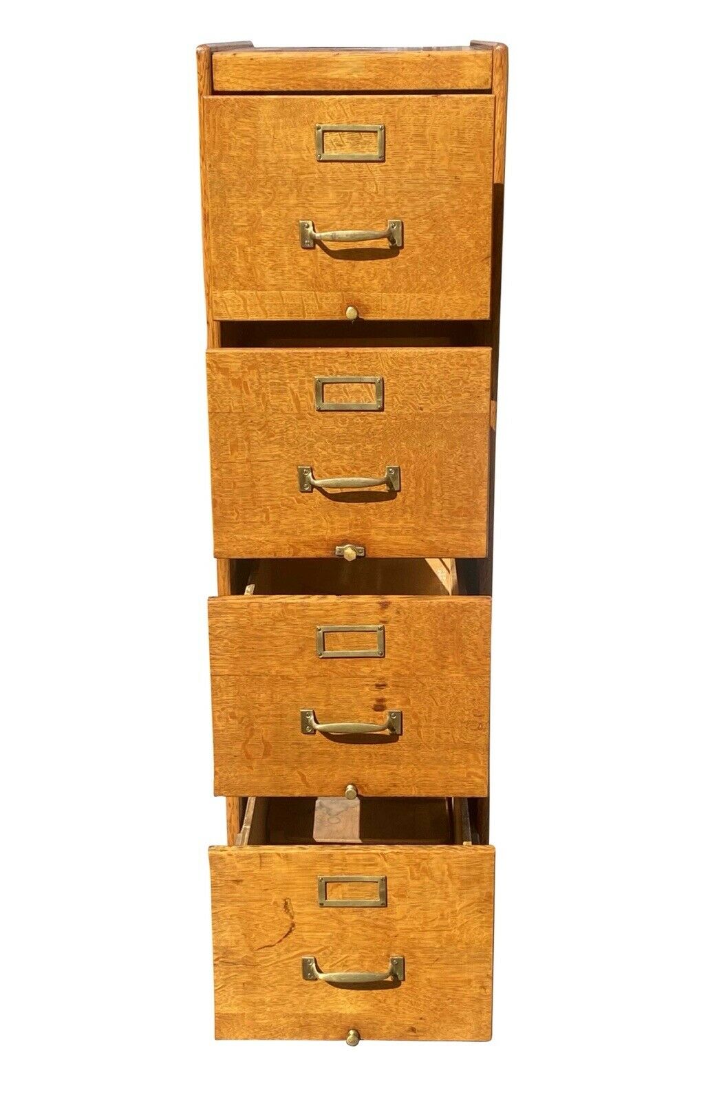 20th C Antique Arts & Crafts Tiger Oak File Cabinet