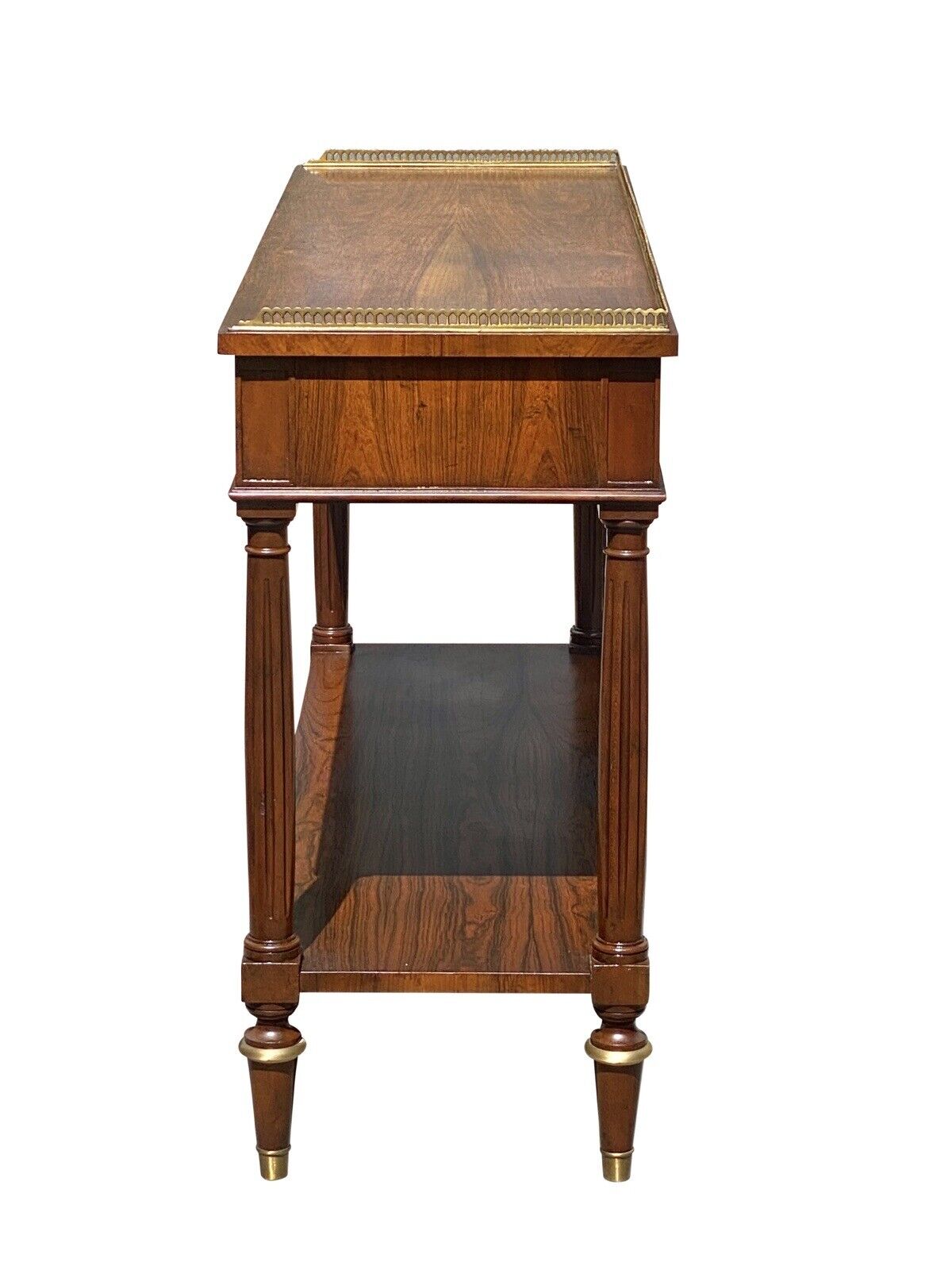 Vintage Rosewood French Directoire Style Console Table by Baker - Brass Gallery