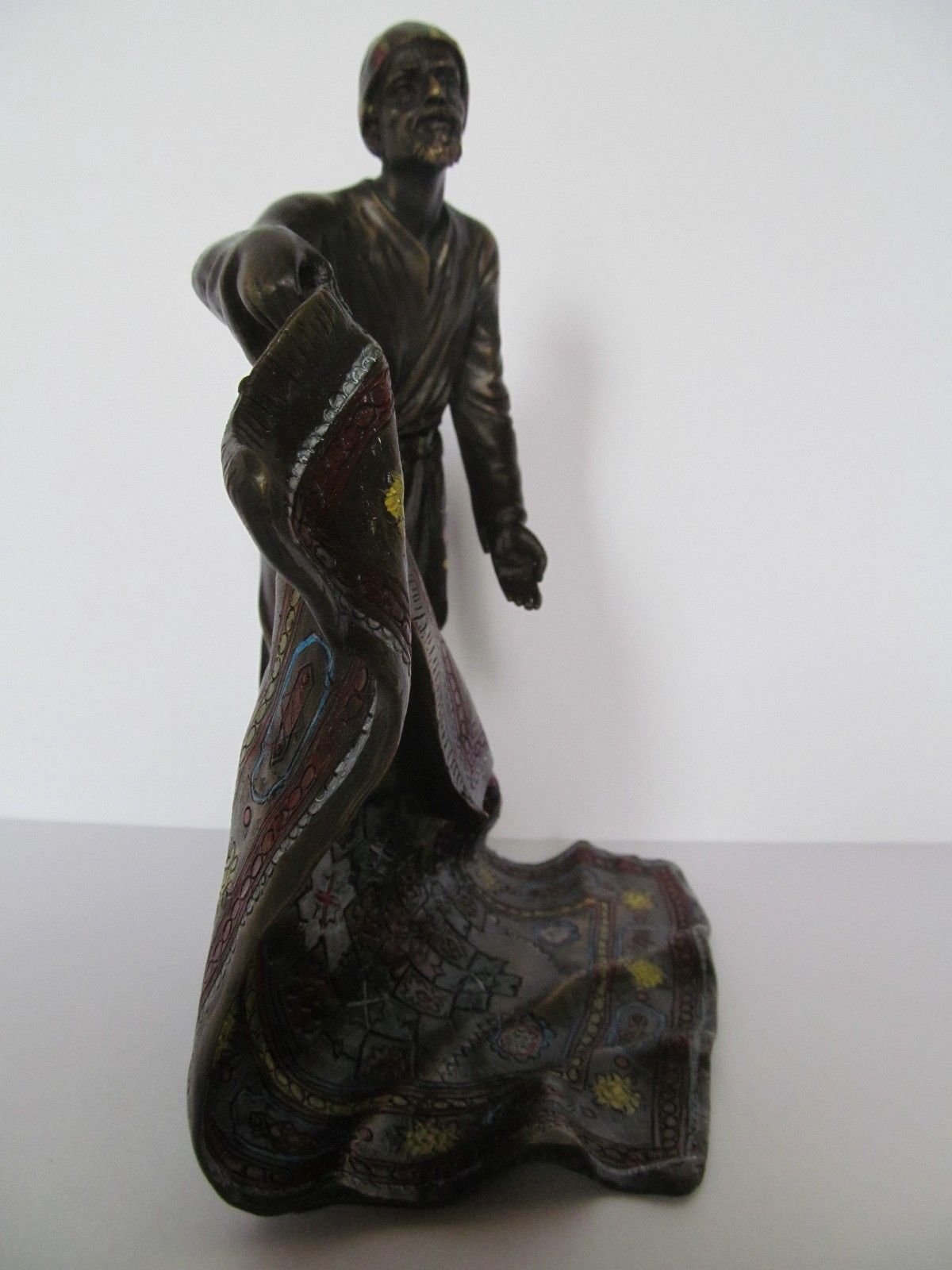 FRANZ BERGMAN "THE CARPET DEALER" AUSTRIAN BRONZE STATUE