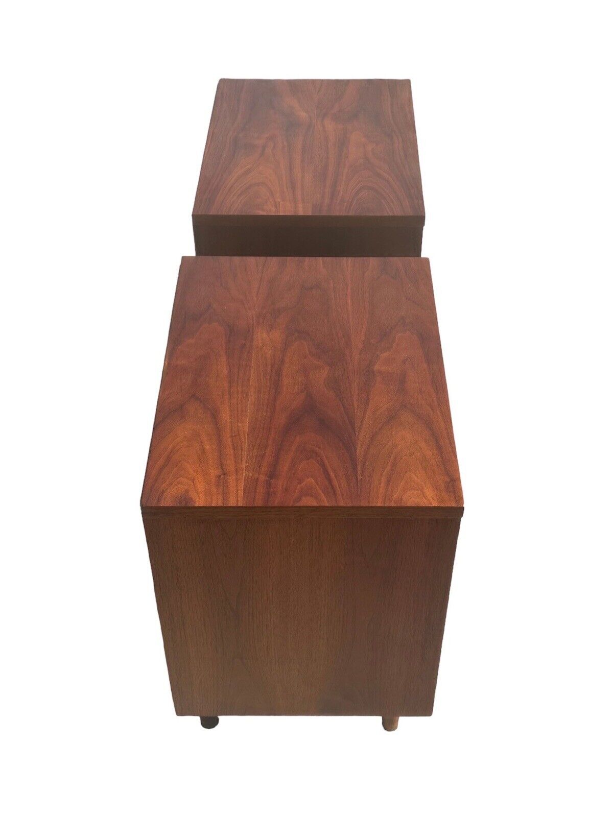 Pair of Mid-century Modern Walnut Two Drawer Nightstands by Crescent Furniture