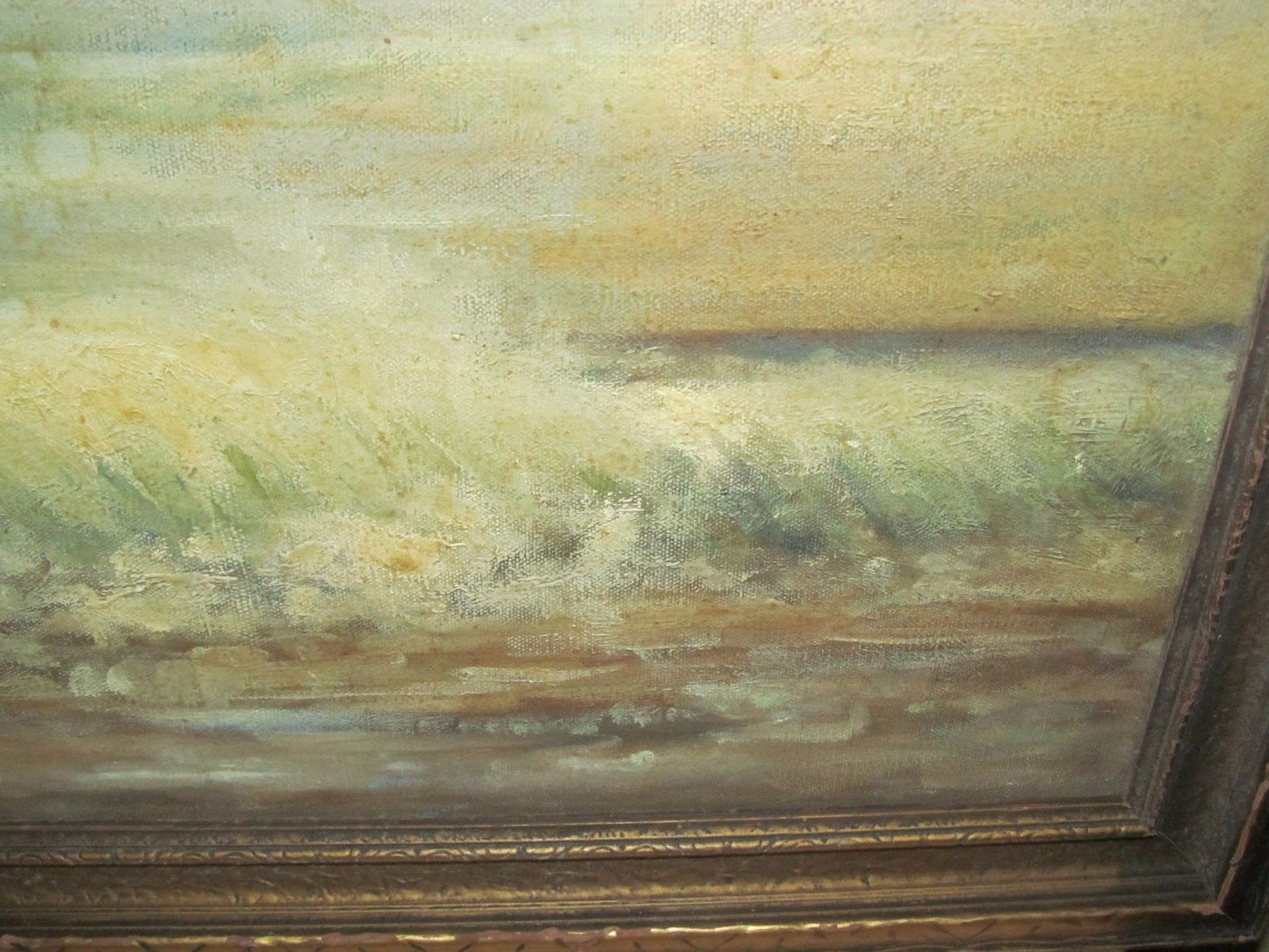 IMPRESSIONIST OIL ON CANVAS COASTAL PAINTING BY S.A. GREENE PHILADELPHIA, P.A.