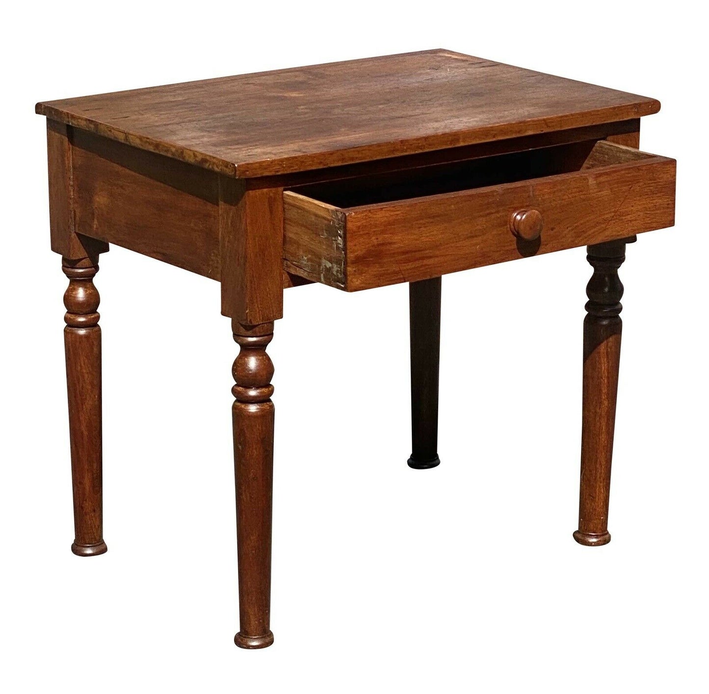 18TH C ANTIQUE FEDERAL PERIOD VIRGINIA WALNUT 1 DRAWER WORK TABLE / NIGHTSTAND