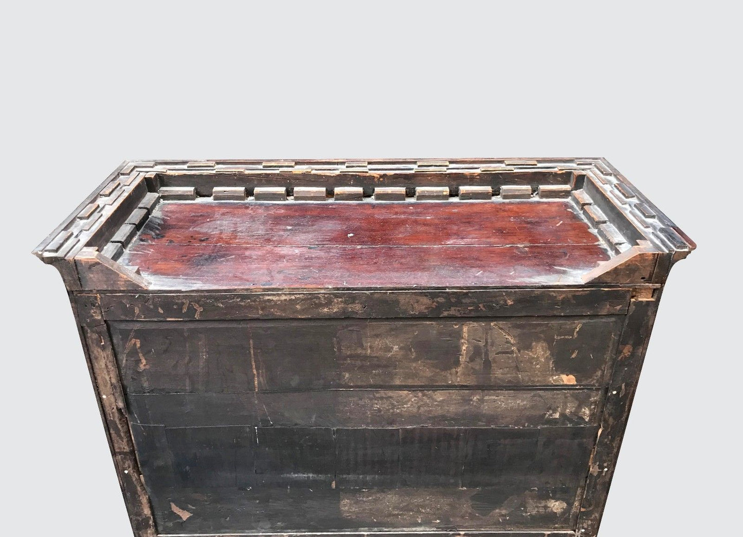 IMPORTANT 18TH CENTURY DUTCH WEST INDIES GEORGE III CHEST ON CHEST TALL CHEST