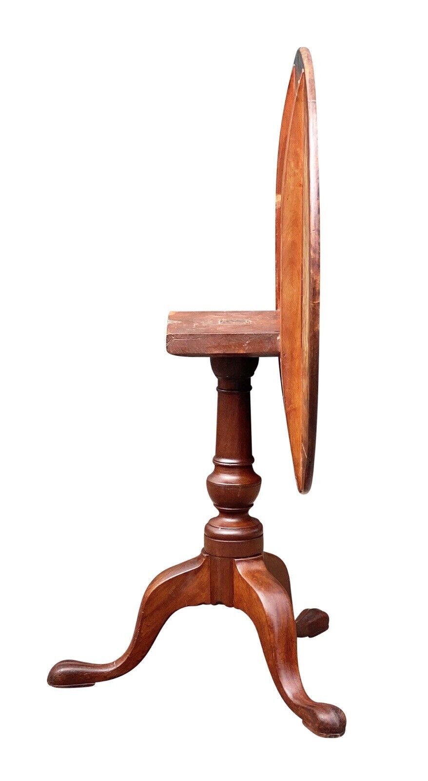18th C Antique Massachusetts Mahogany Tilt Top Tea Table - Joseph Short