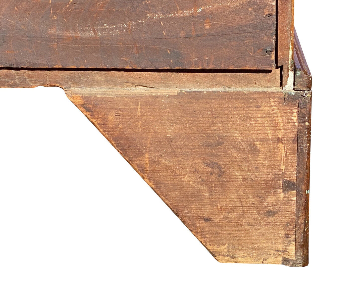 18th C Antique New Hampshire Chippendale Flame Birch Chest of Drawers / Dresser