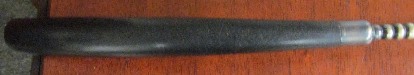 CARVED HORN HANDLE & DECORATIVE SILVER LADLE 'NEWTON SQUIRER'S CLUB
