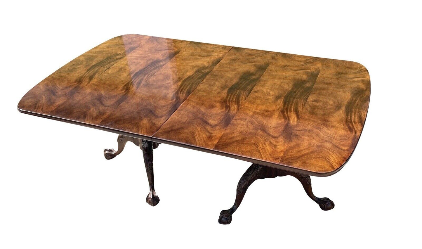 Chippendale Style Mahogany Ball & Claw Carved Dining Table by Henredon - 10 Feet
