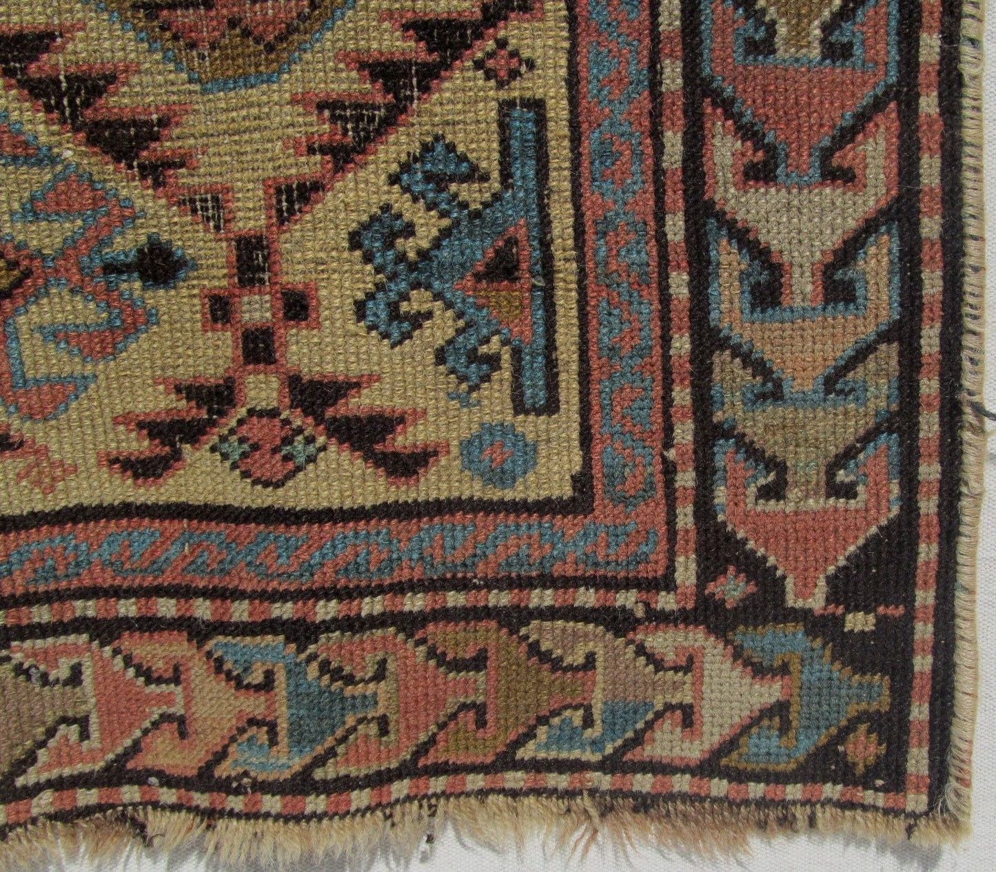 LATE 19TH / EARLY 20TH CENTURY ANTIQUE CAUCASIAN ESTATE CARPET 5'4" X 2'5"