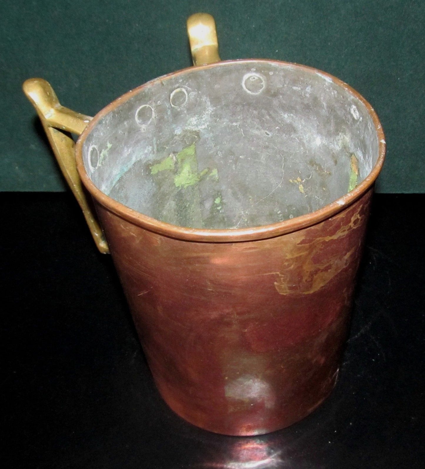 ARTS & CRAFTS COPPER & BRASS ANTIQUE JEWISH RITUAL HAND WASHING VESSEL