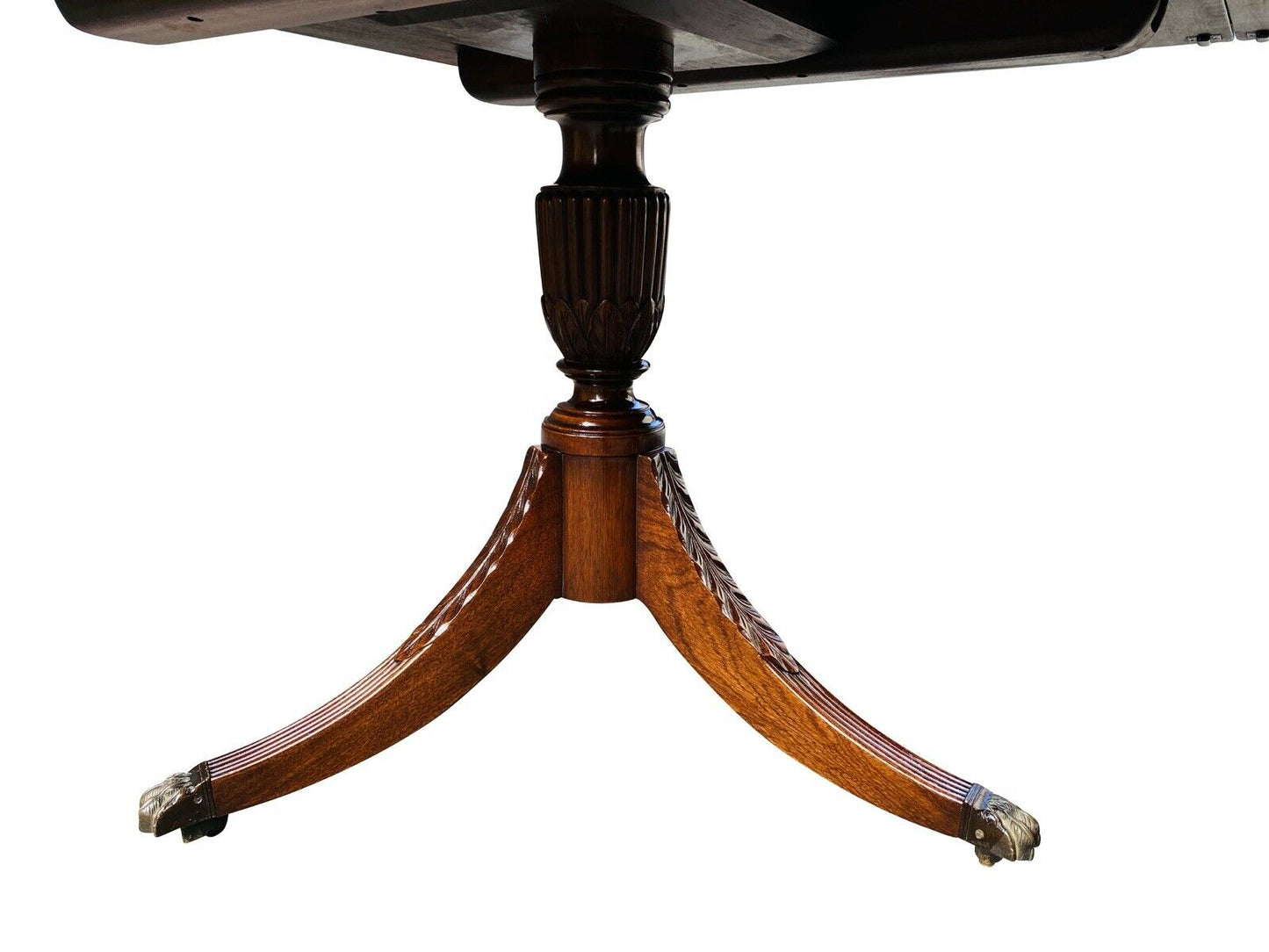 20TH C FEDERAL ANTIQUE STYLE MAHOGANY & SATINWOOD DINING / BANQUET TABLE 8+ FEET