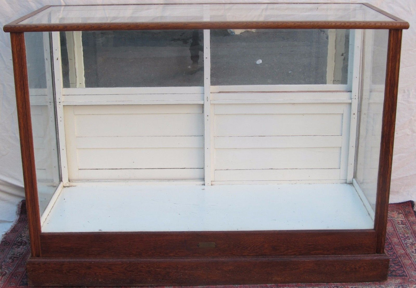 VICTORIAN OAK DISPLAY CASE BY CHARLES P. WHITTLE BOSTON